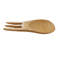 Portable fork and spoon integrated household bamboo tableware small short handle bamboo spork